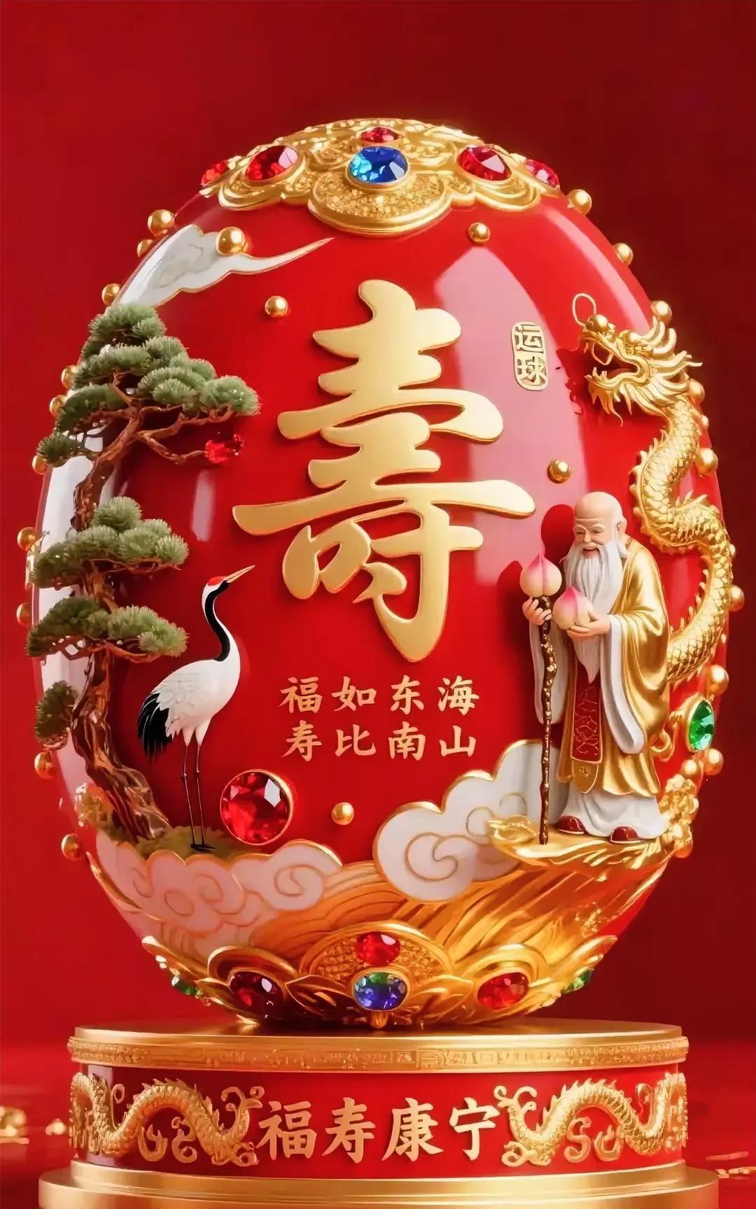 松鹤延年，寿比南山！