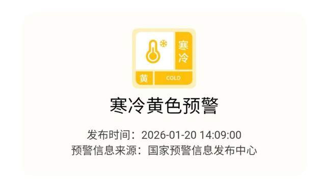 东莞寒冷黄色预警