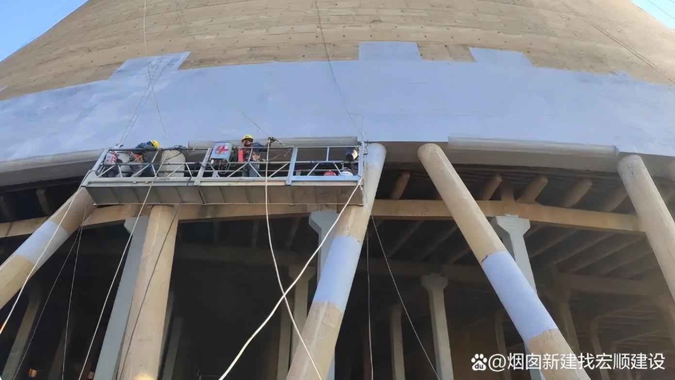 立柱防腐加固修复项目顺利竣工 凉水塔承重核心防护屏障