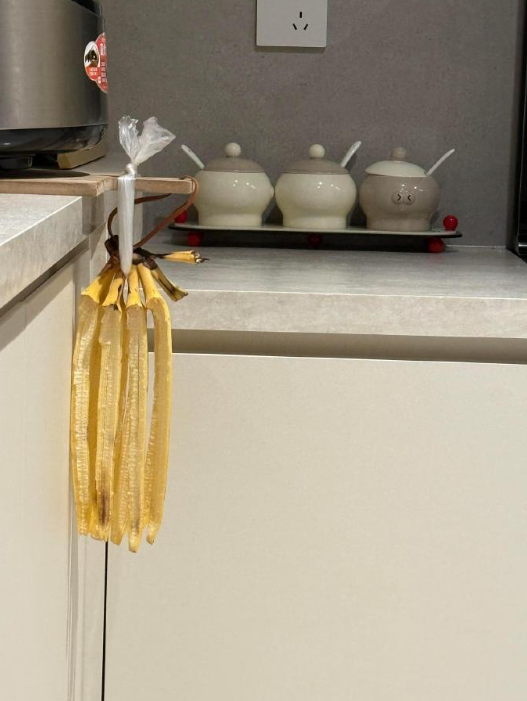 谁说香蕉挂起来不容易坏的