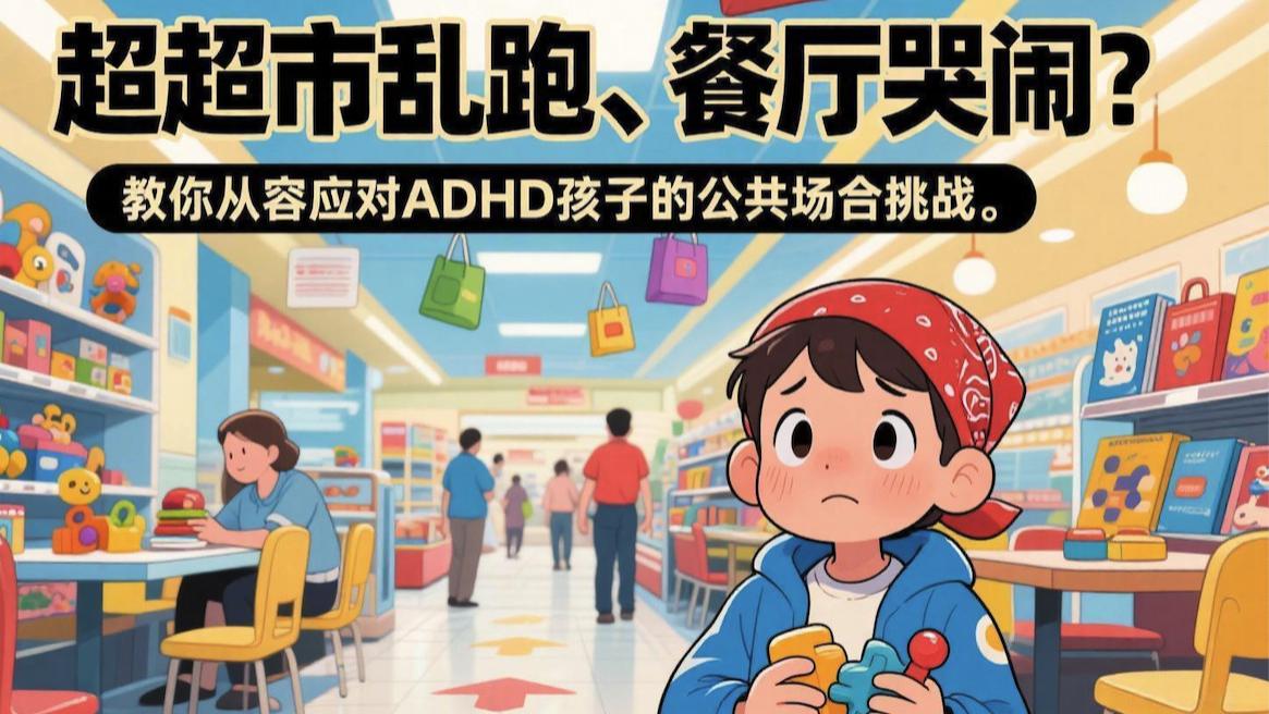超市乱跑、餐厅哭闹？教你从容应对ADHD孩子的公共场合挑战