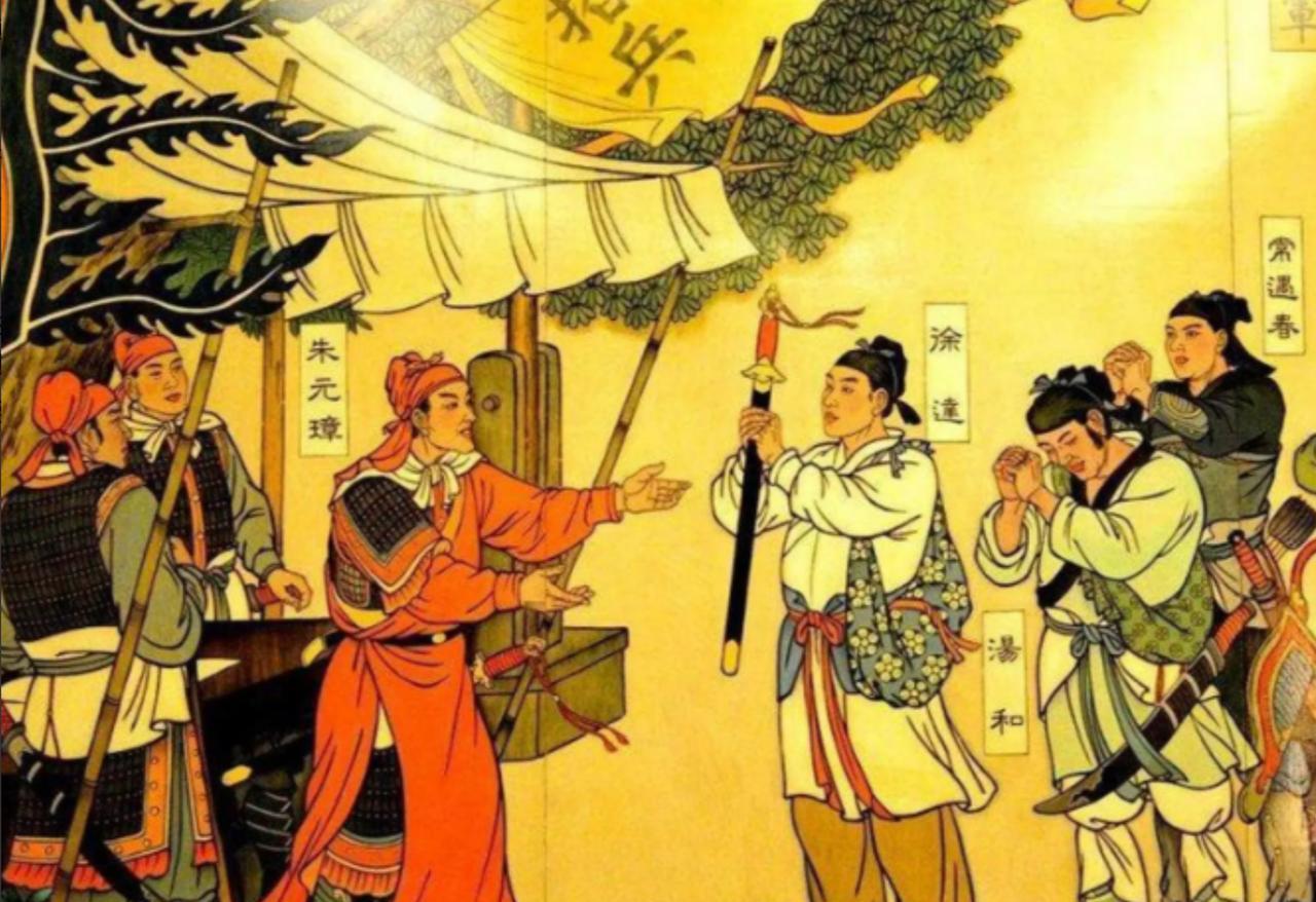 1354年，朱元璋率11位士兵去定远，准备招抚驴牌寨的3000兵马。寨主突然变卦