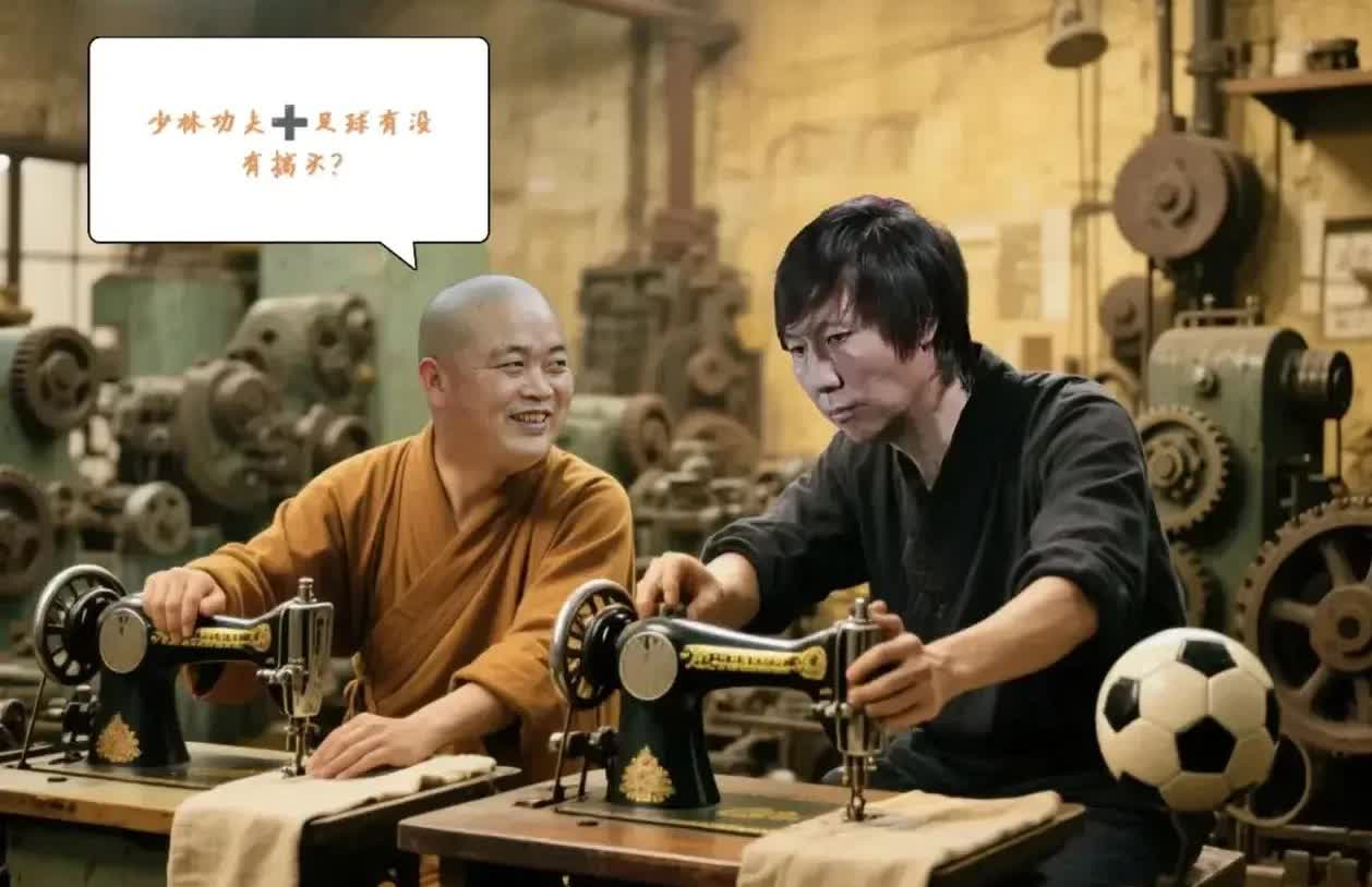 大和尚见到了李铁：你说少林功夫加足球有没有钱搞？有没有？你就说有没有？
李铁：