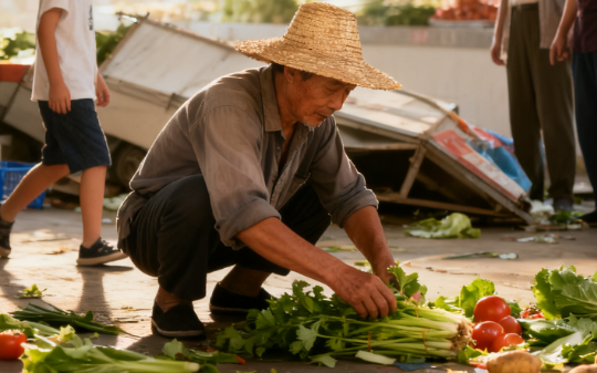 我被副市长陷害，隐姓埋名去卖菜，他外甥天天掀我摊，直到队长跑来敬礼：老市长好