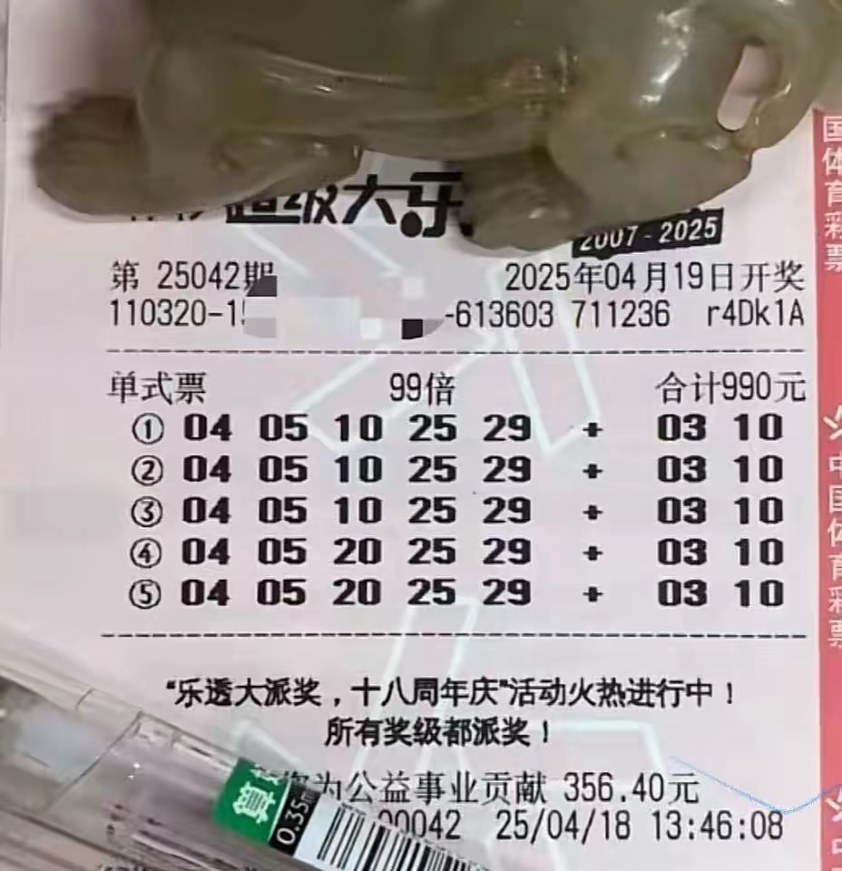 周末愉快，大乐透25042期单注99倍和万元复式票汇总迎好运