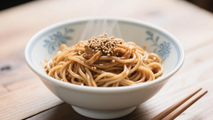 麻酱空心挂面：夏日里的味觉诗篇
