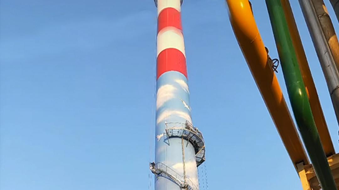 锅炉烟筒结构稳固工程顺利收官