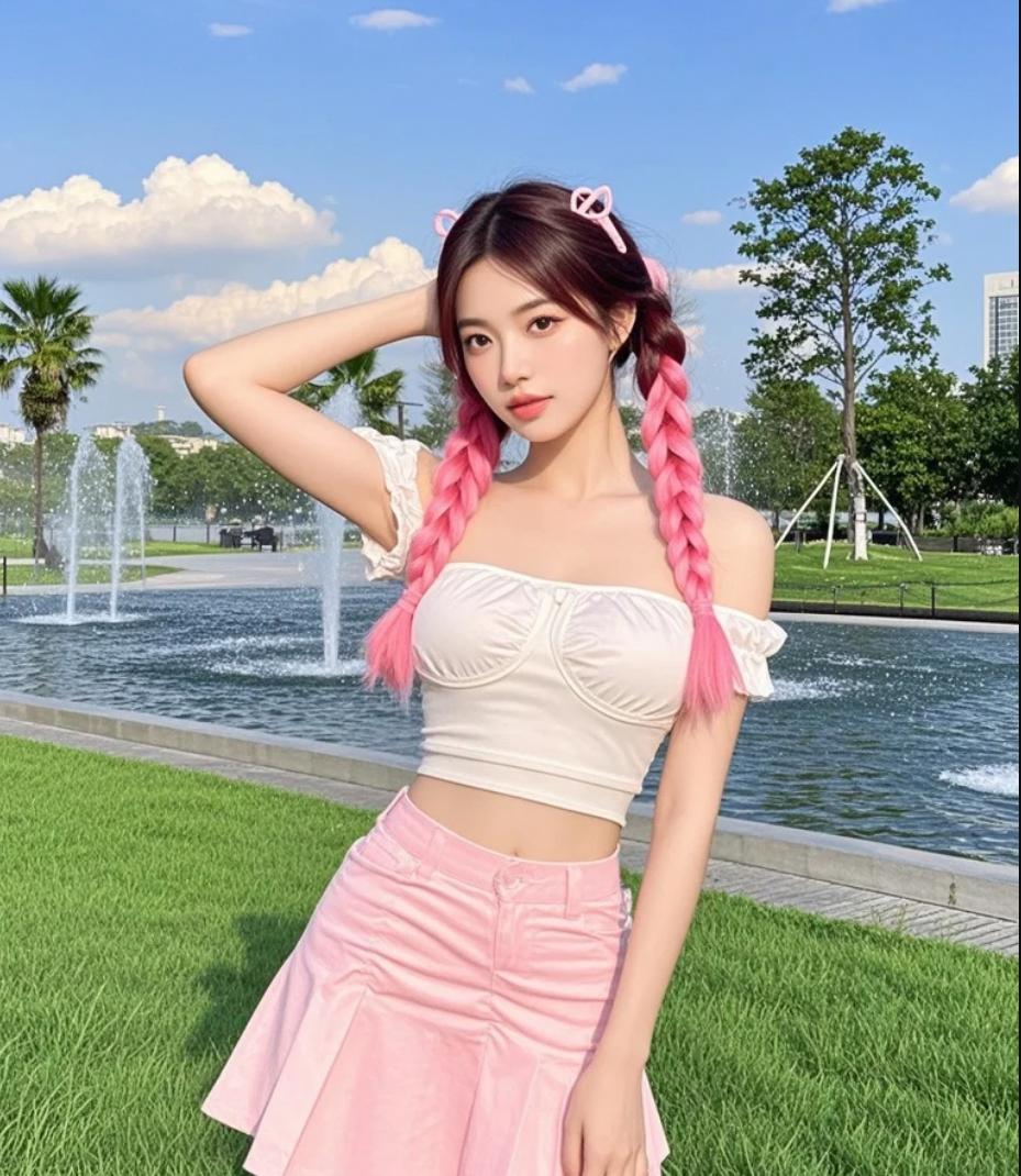 与粉红相拥，在青草蔓延的午后