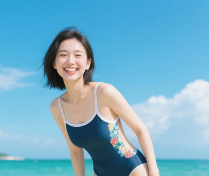 浪花一朵朵，不如我对你的温柔一笑