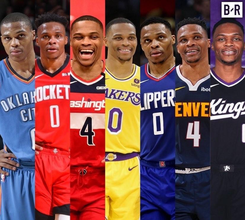 有趣的事实！拉塞尔·威斯布鲁克是 NBA 历史上第五位七次获得全明星赛提名并在职