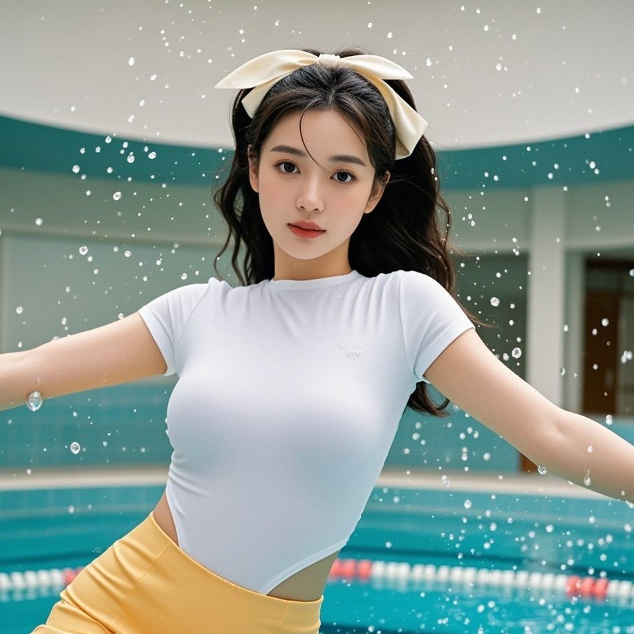 性感尤物泳池写真，波涛汹涌美不胜收