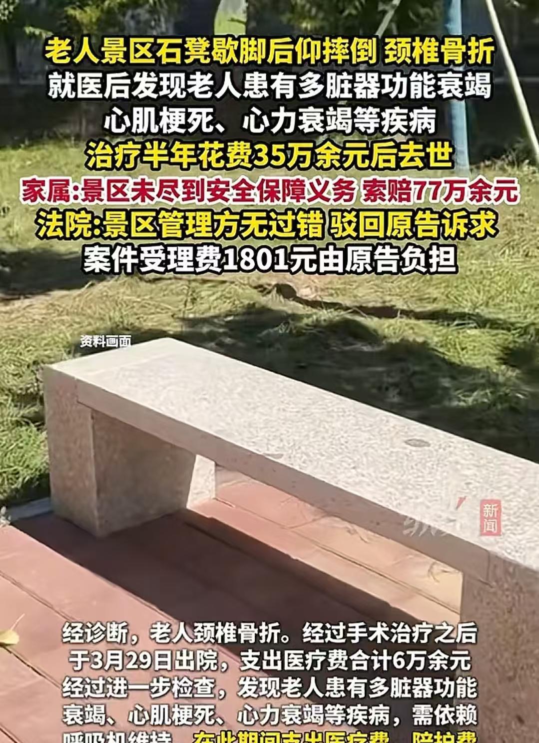 “这次法院太给力了！”2024年3月24日，七旬老人在家人陪同下，去西湖某景区游
