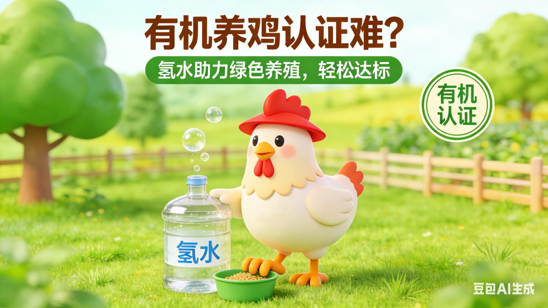 有机养鸡认证难？氢水助力绿色养殖，轻松达标