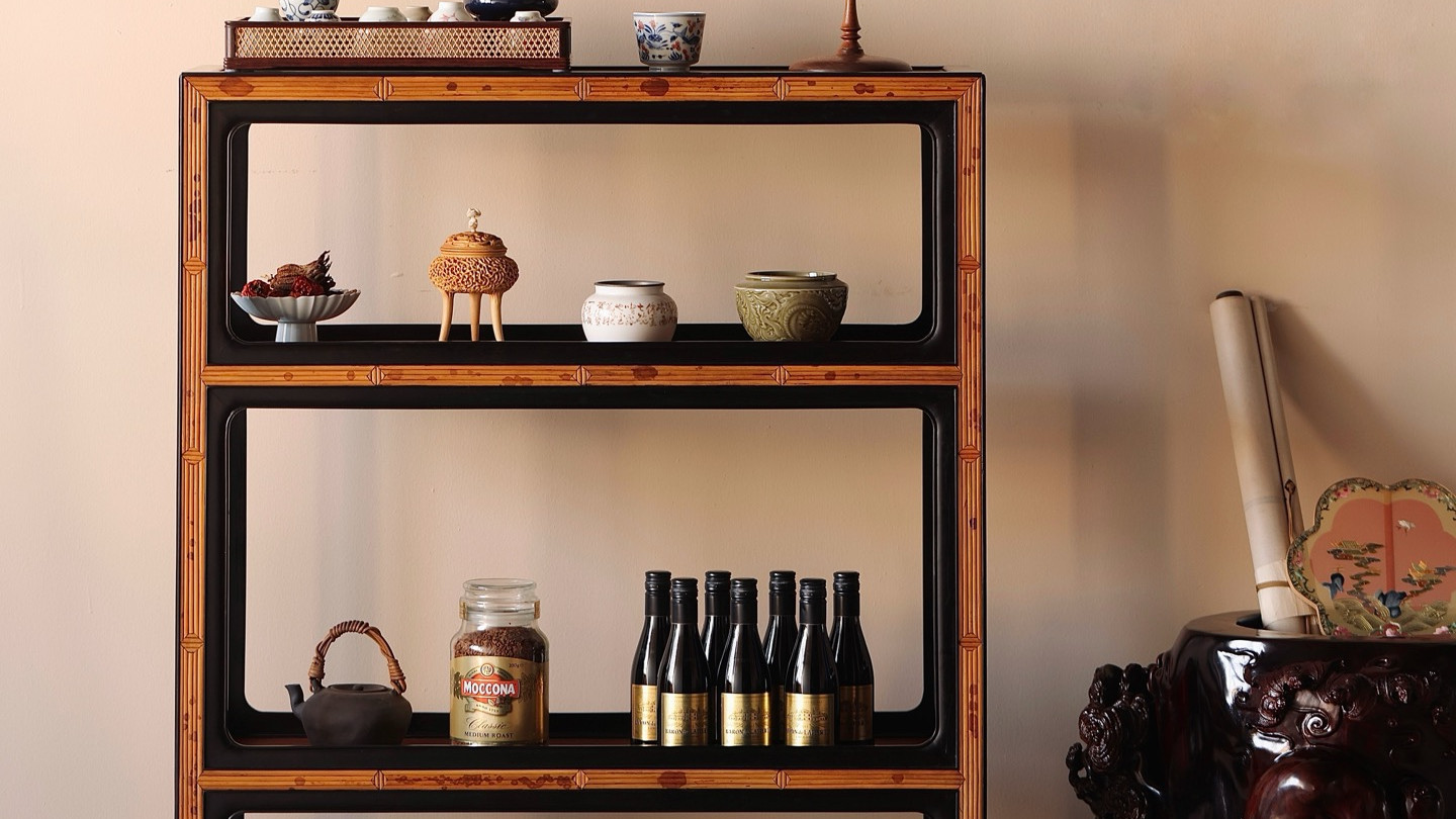 三材合璧，雅韵天成，中式全敞层架