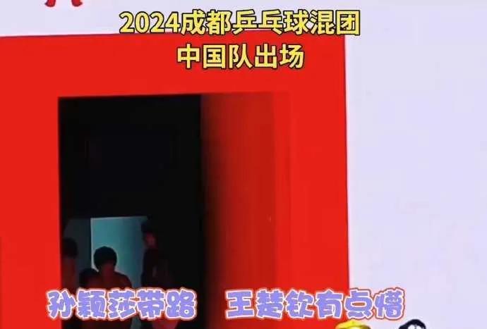 成都混团世界杯开赛，中国队登场，莎莎风风火火带路，王楚钦一脸懵，差点跟女队跑啦！