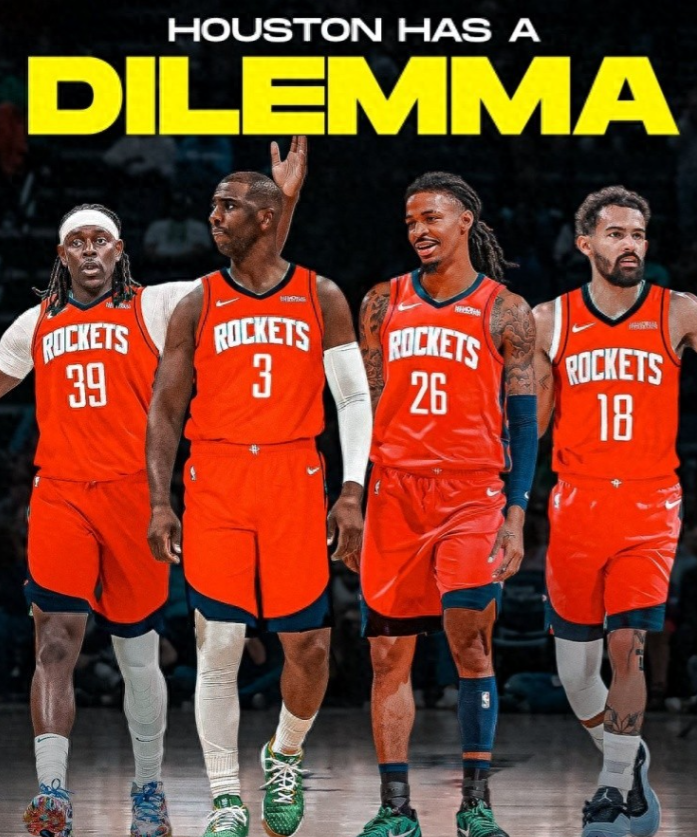 美媒ClutchPoints晒图写道：
火箭需要一位经验丰富的控卫
凯文·杜兰特