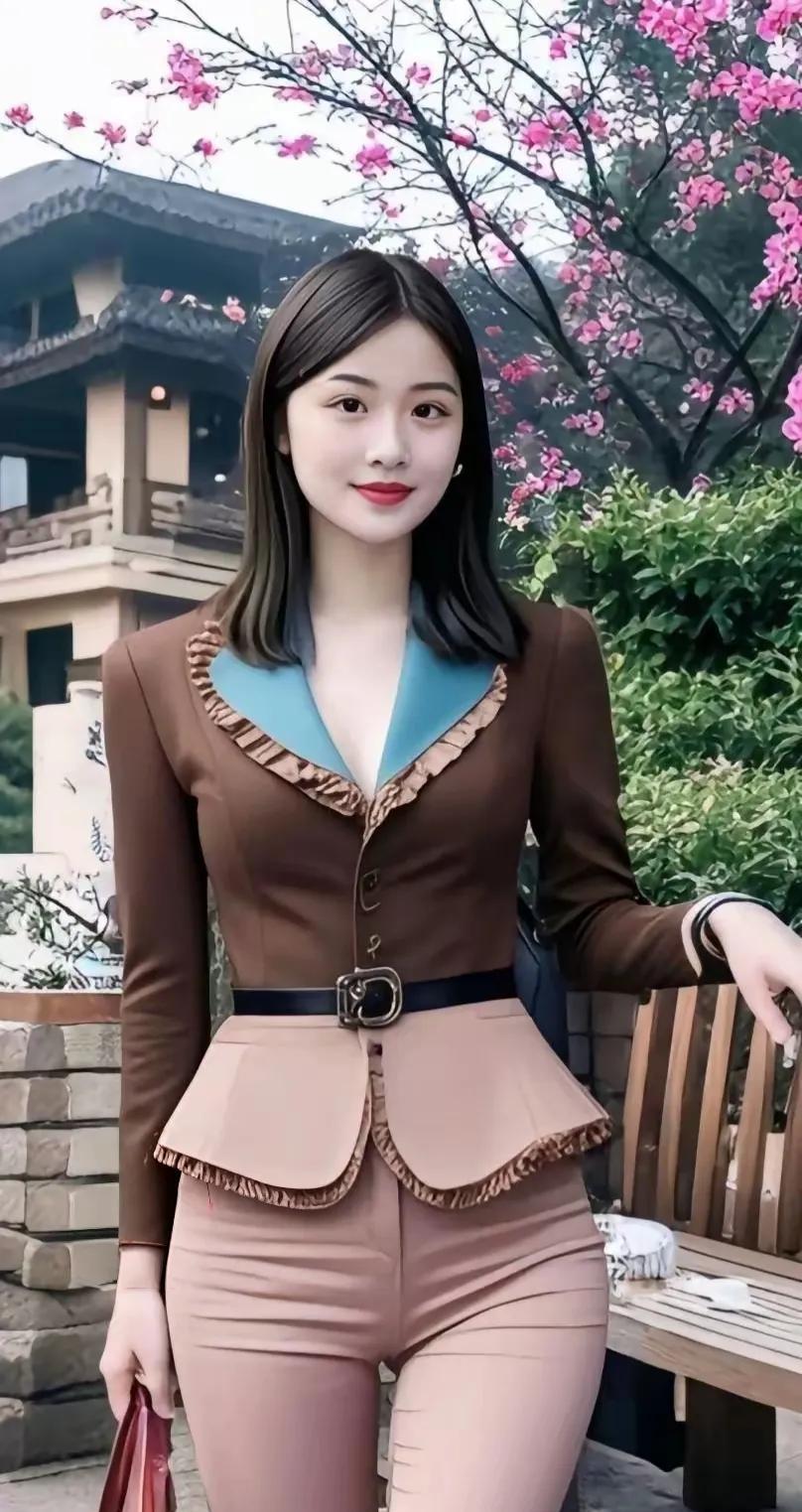 粉黛佳人立，花影映春光。