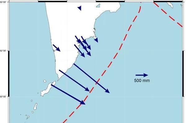 堪察加半岛正在远离俄罗斯本土：强震致半岛位移两米
此次地震造成堪察加半岛南部位移