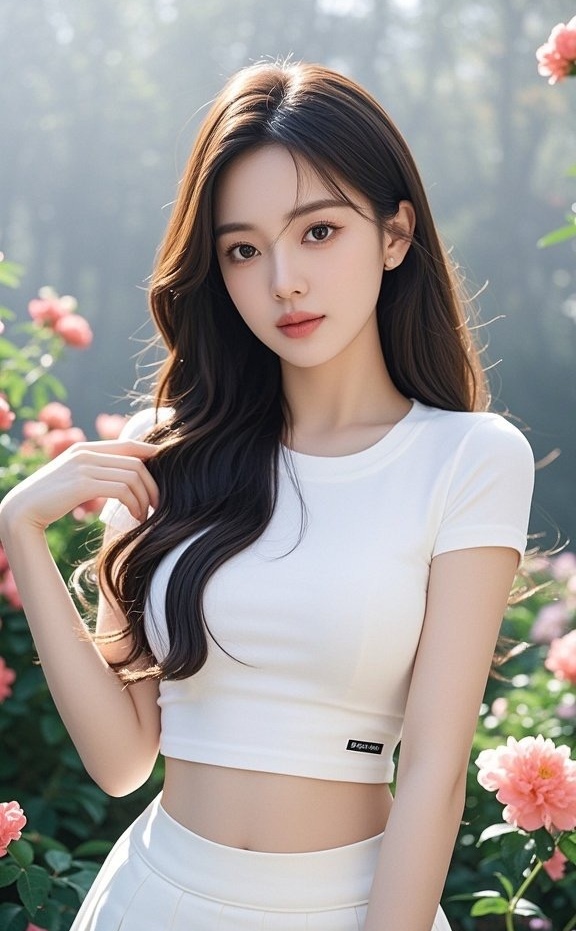 温婉佳人丰盈体态，低眉浅笑皆是温柔
