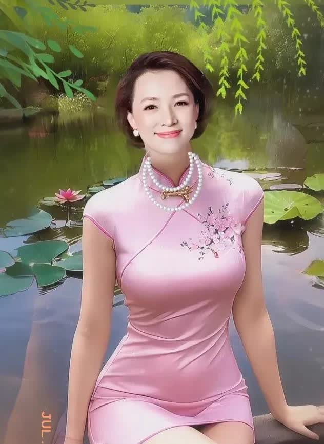 董卿的旗袍惊艳感，刻在国人审美里的东方浪漫
 
董卿穿粉旗袍的画面，简直把东