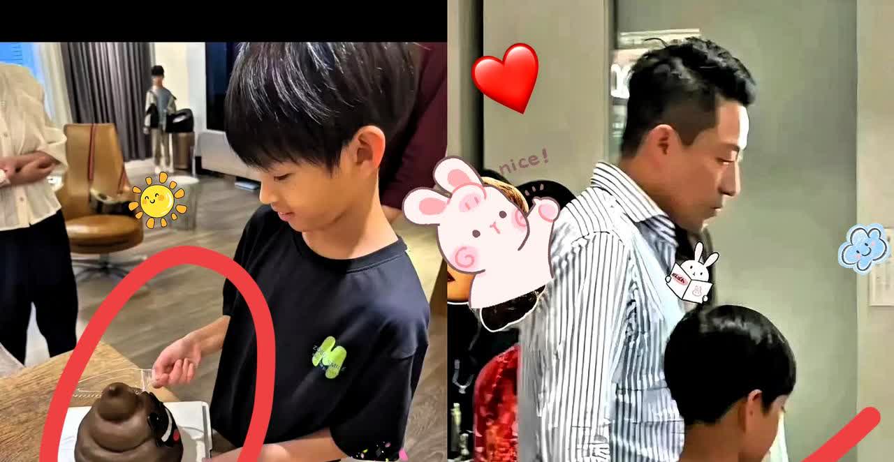 汪汪和大曲线的儿子过生日了，本以为这天应该是大曲线发个祝福，
或者两人一起祝福