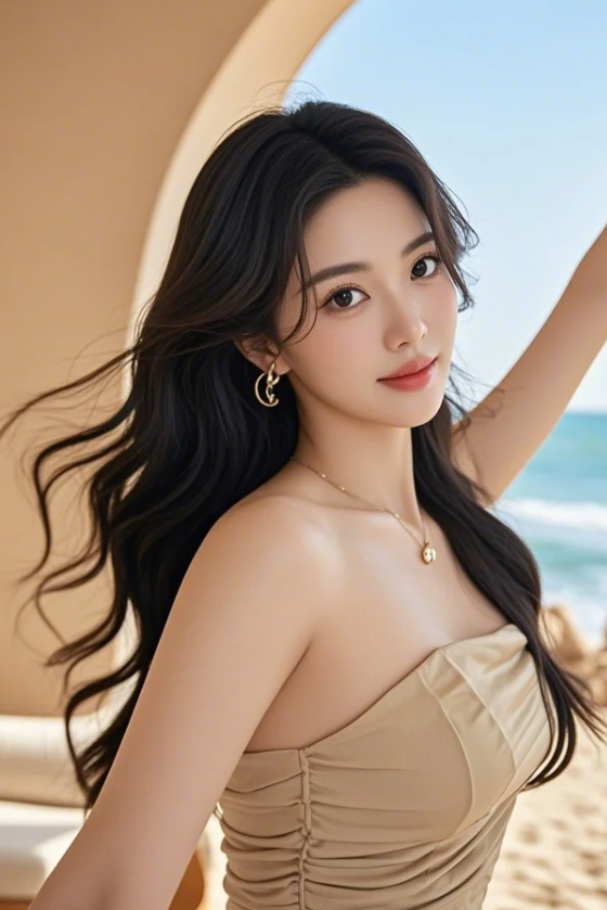 氧气美女慵懒随性，明眸善睐美到令人窒息