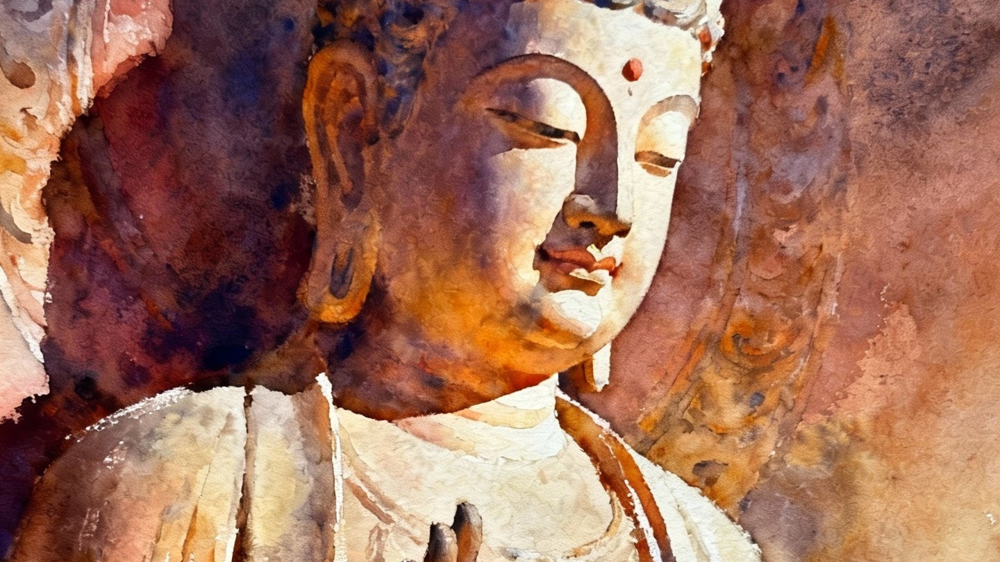 冬月初四——画一尊水彩佛