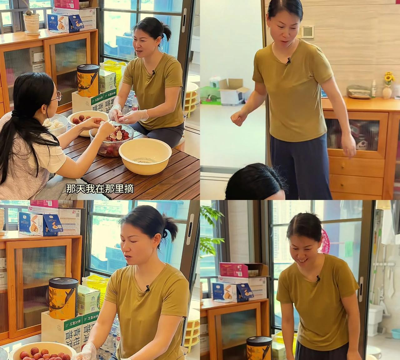 红姐又闹笑话了，说喜欢研究美食？小娜做荔枝冻，红姐过来帮忙剥壳，她说今年荔枝还没