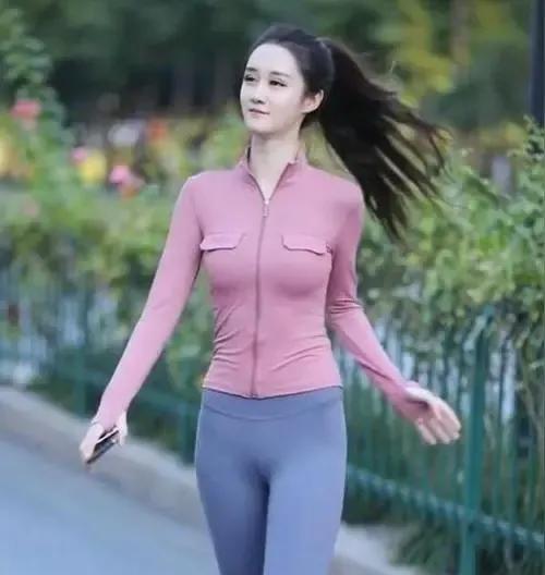 芙蓉不及美人娇，
身姿似柳随风飘。
眉梢眼角秀气藏，
粉纱倩丽更妖娆。