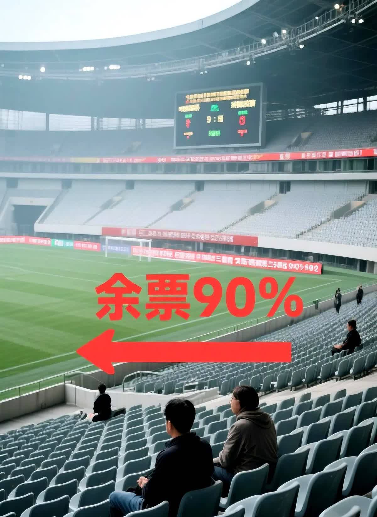 三天只卖出不到一成票，国足热身赛直接变成“冷身赛”。

票价280到1680