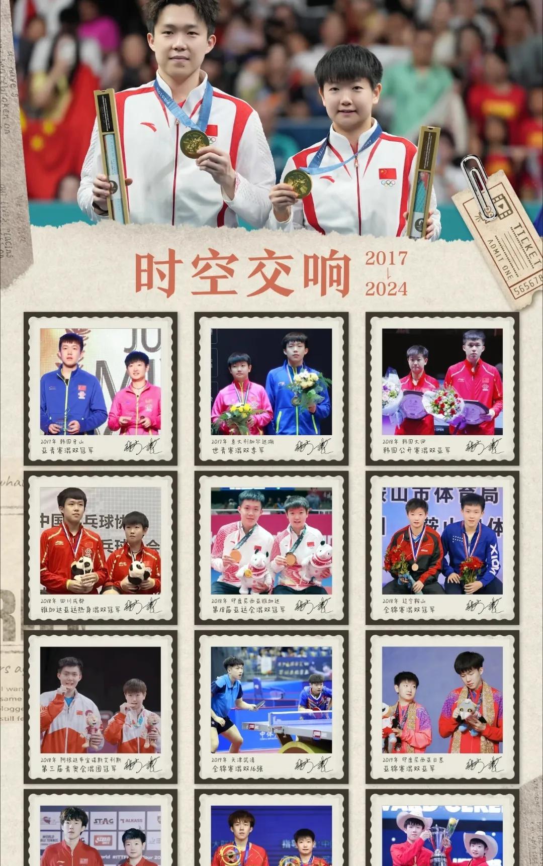今天看莎莎对郑怡静，王楚钦对杜达的比赛，就能明白为什么他们会是天选混双。
一个向
