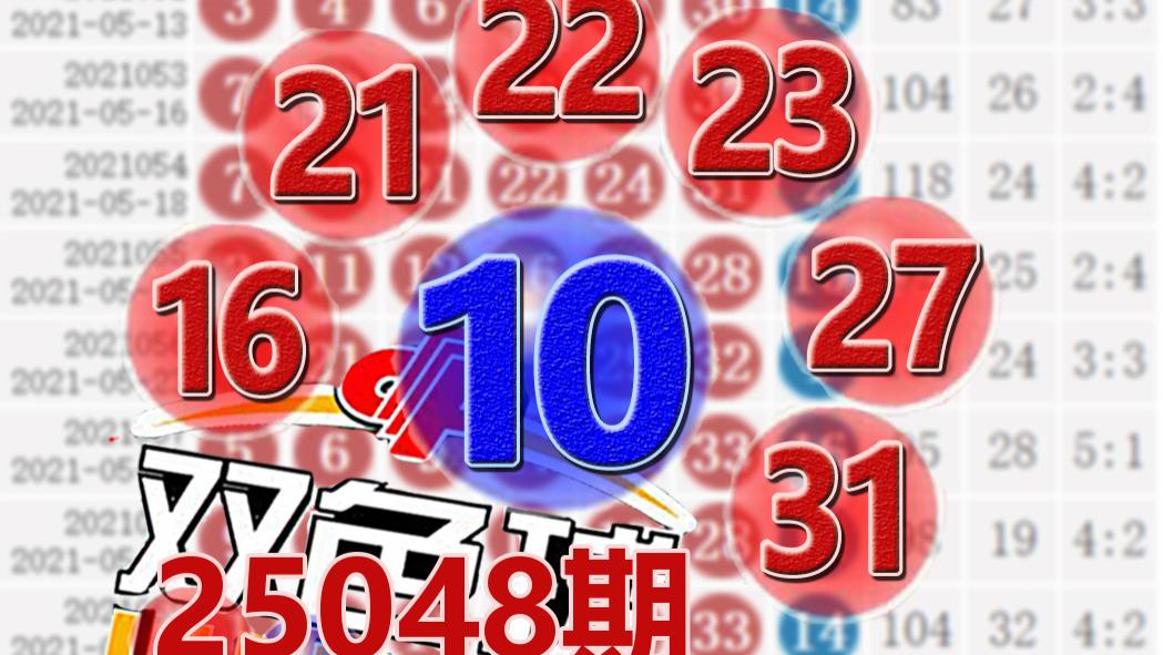 双色球25048期开奖结果：红球下落4颗，蓝球10，1注一等奖，