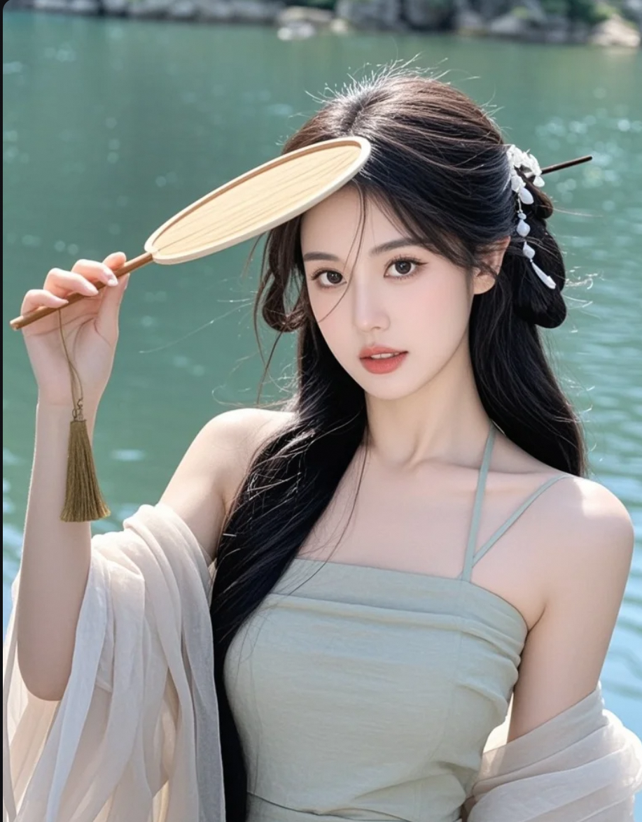 她一手执扇一手轻笑，谁能不动心？