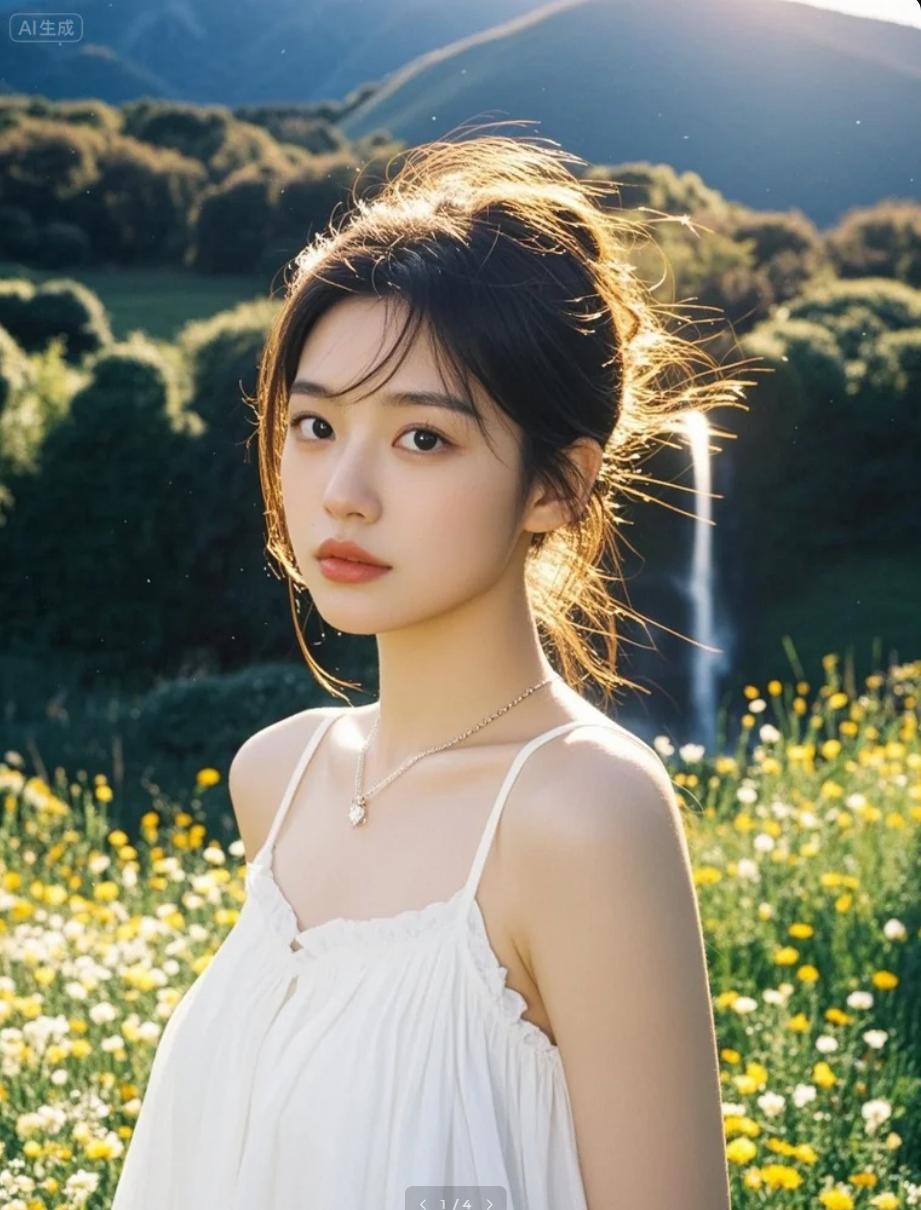 逆光中的幻影：她如薄雾，轻轻拂过人间