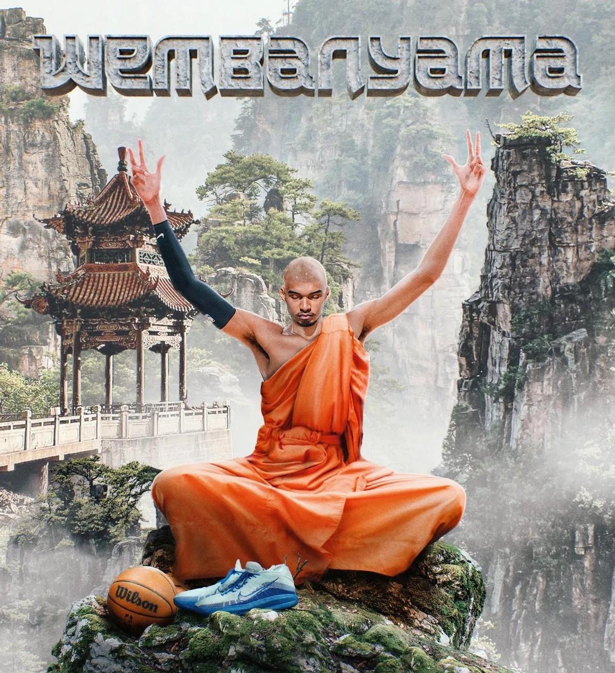 文班亚马少林寺闭关归来，NBA要翻天！这哥们剃光头吃斋饭练功夫，身体素质飙升，诵