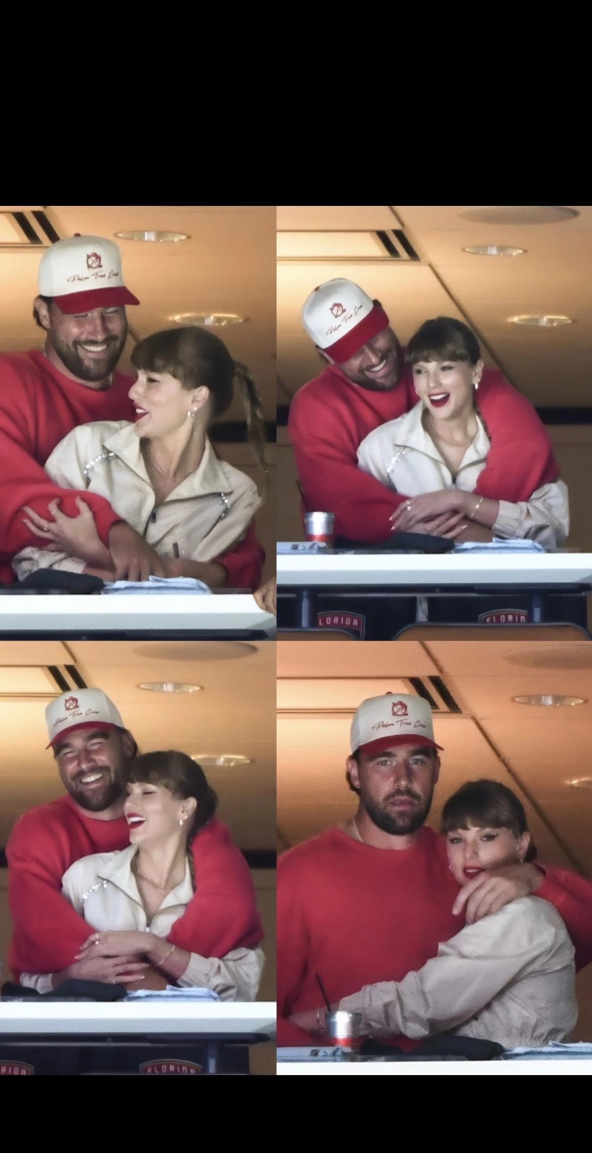 Taylor Swift和Travis Kelce在比赛现场
霉霉 Taylor