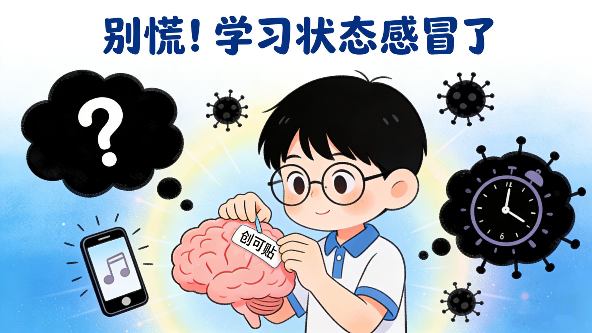别慌！“一看书就烦”不是笨，只是学习状态感冒了