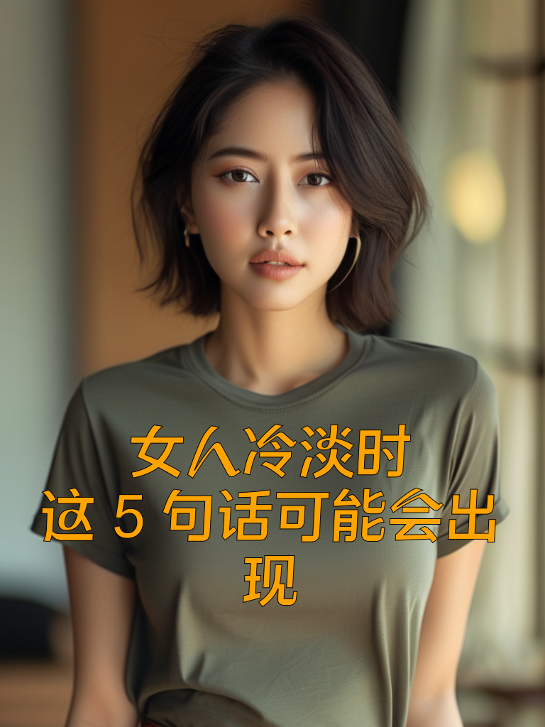 女人冷淡时，这5句话可能会出现