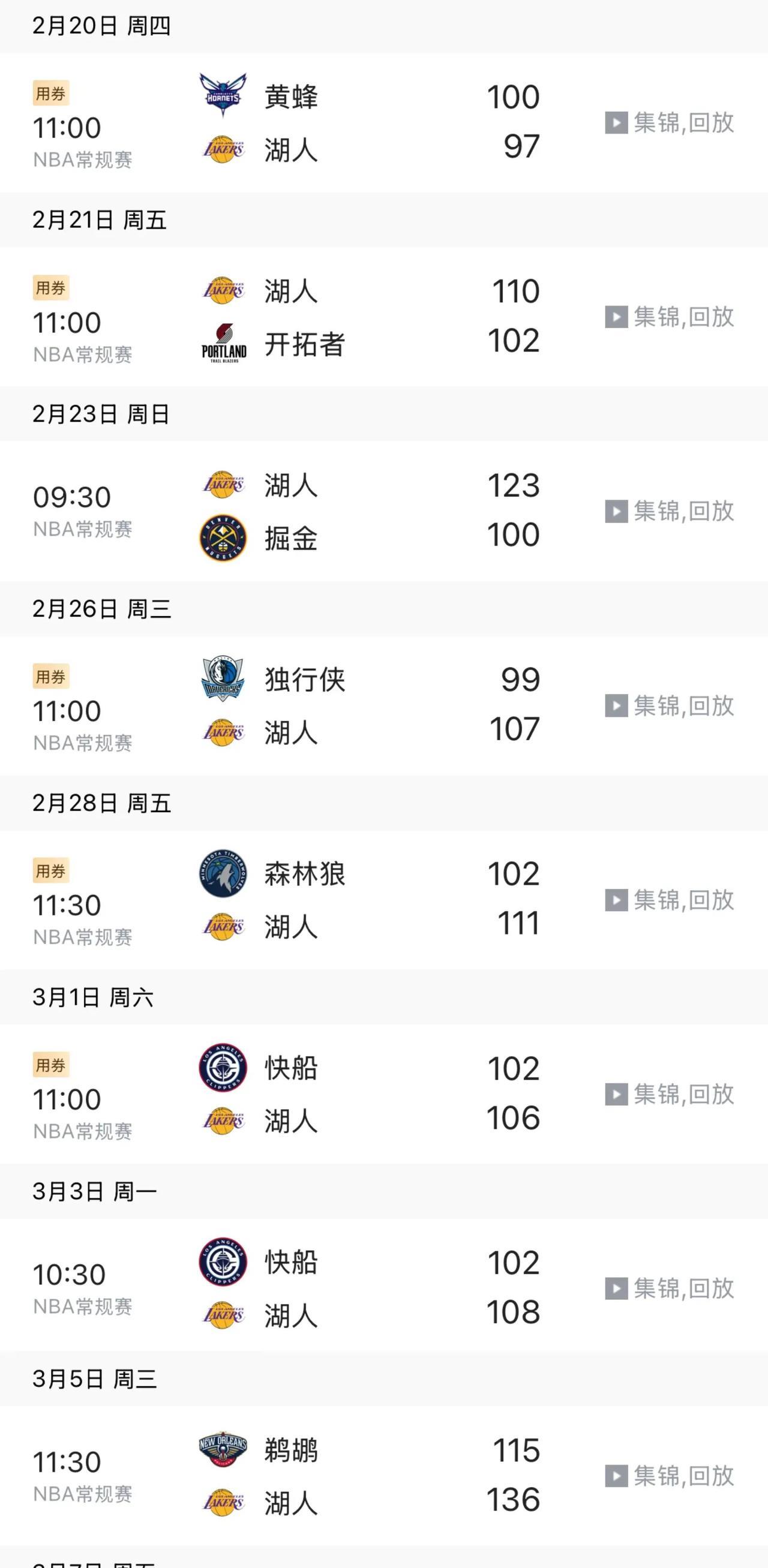 湖人要让很多人大失所望了，赛季结束前湖人有望复刻恐怖记录，上一次2月份湖人惜败给