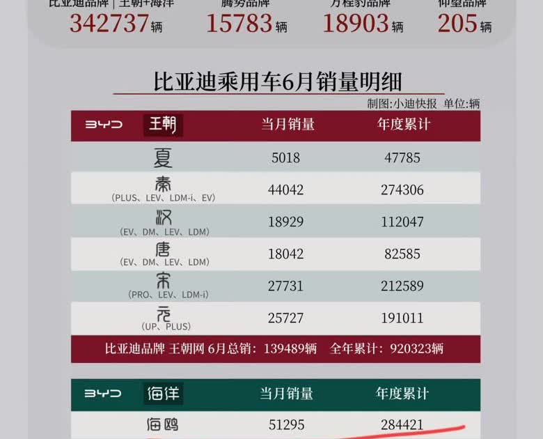 比亚迪是该好好反省下自身的问题了！旗下车型越来越多，但真正扛起销量的单款车型却少