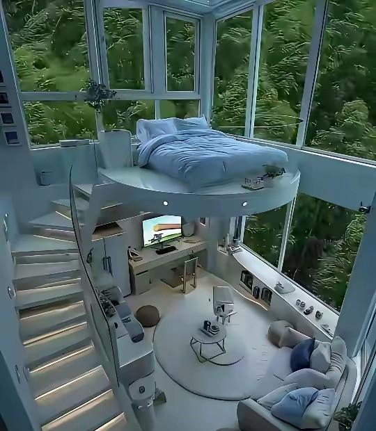 大家觉得这个设计怎么样？这觉太舒服了，而且这么高的楼层空气也舒服，你都不觉得压抑