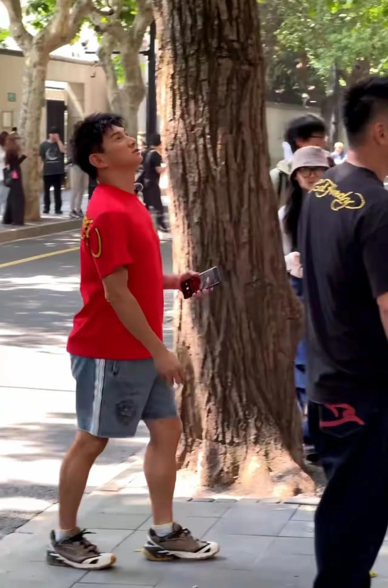 镜头真的会骗人
拍电视剧，电影时完全看不出吴奇隆矮，透过路人视觉一拍看后，惊诧到