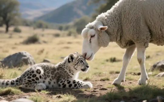 幼豹失去母亲被羊妈妈抚养长大后，它对羊妈妈的举动令牧民傻眼了