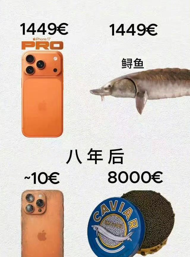 买iPhone 17 Pro，还是买鲟鱼？
当下只需花费1449€，就能在二者间