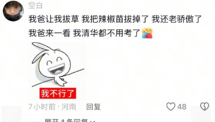 我爸让我拔草， 我把辣椒苗拔掉了