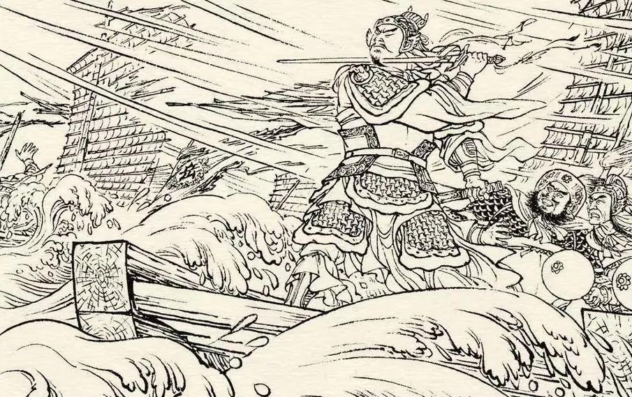 船队行至江心，突然间风大浪急，船不能前进半步。将军仰天长叹：“难道大哥不让小弟们