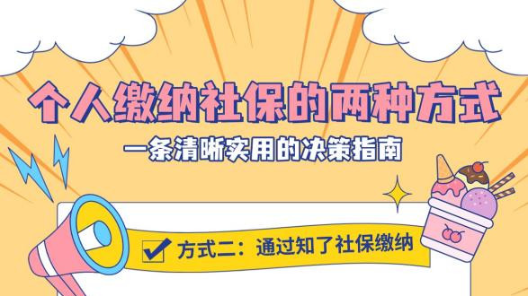 个人缴纳社保的两种方式：一条清晰实用的决策指南