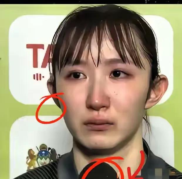 早田希那又哭了，在1/8决赛中她3：4输给了郑怡静，她的输球直接影响她的世界排名