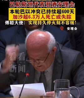 以方轰炸加沙，巴勒斯坦代表激动落泪











---






