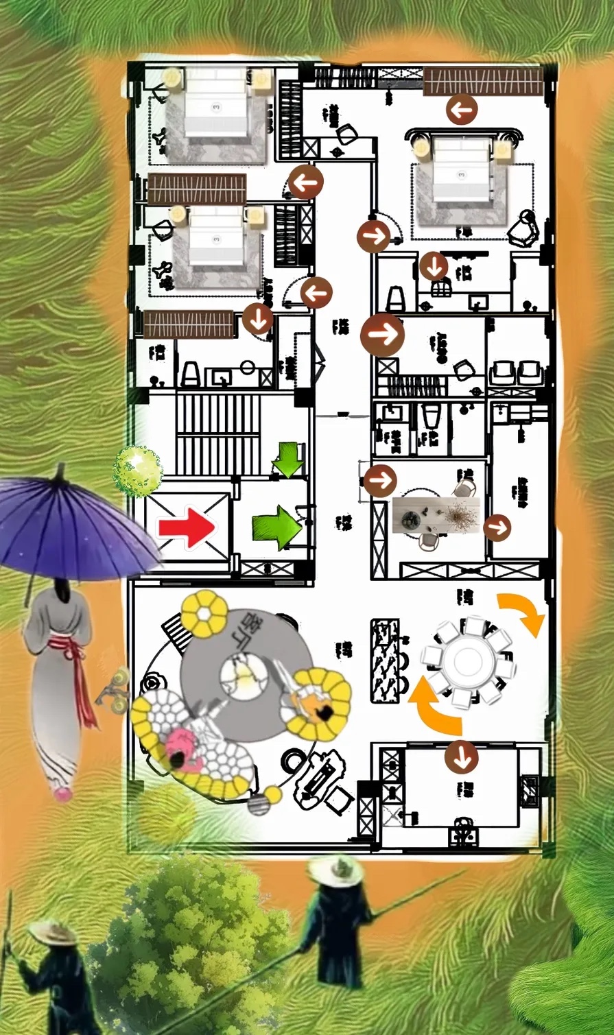 找茬儿，240㎡火候太猛，乡村风，没抓住！
